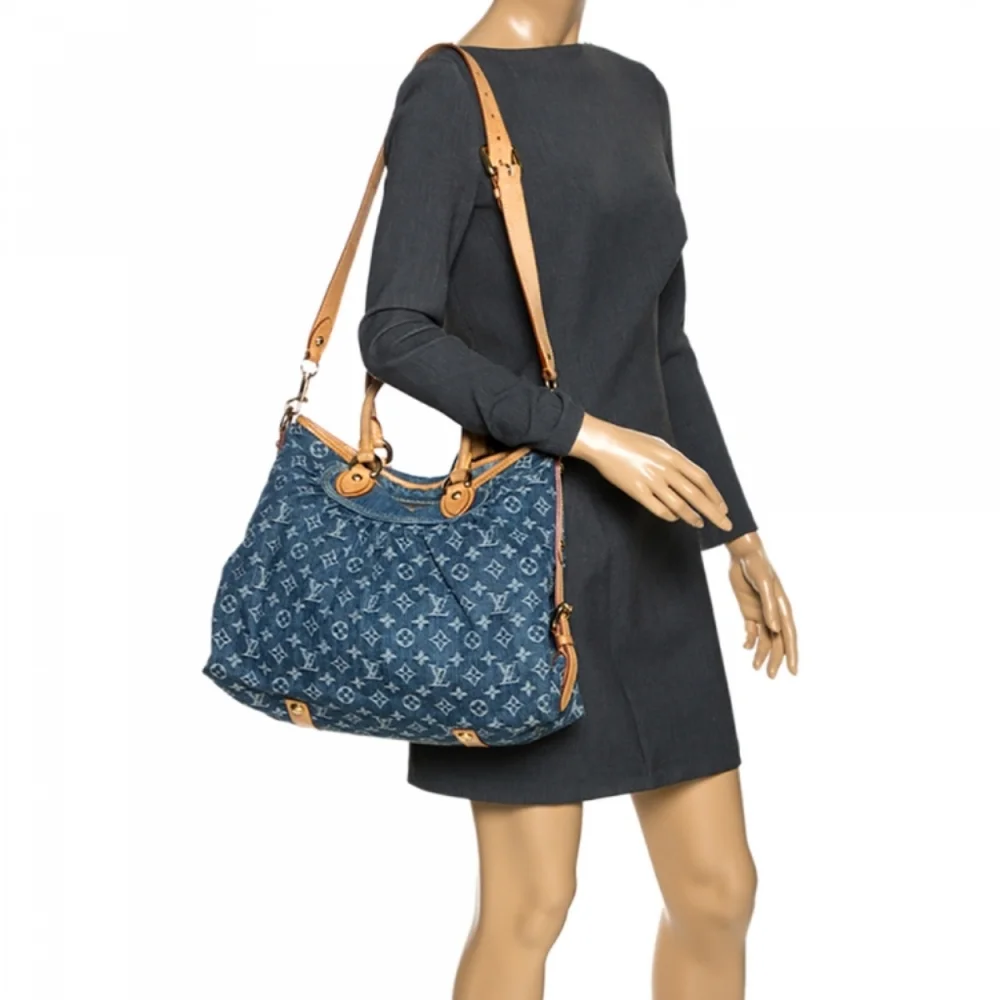 Louis Vuitton Blue Monogram Denim Neo Cabby GM Bag